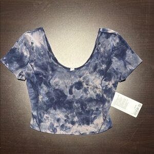 NWT Lululemon Diamond Dye Lunar Rock True Navy Align T-Shirt